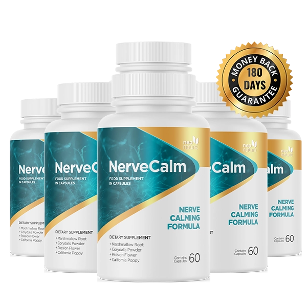6 bottles NerveCalm value pack with and 180-day guarantee
